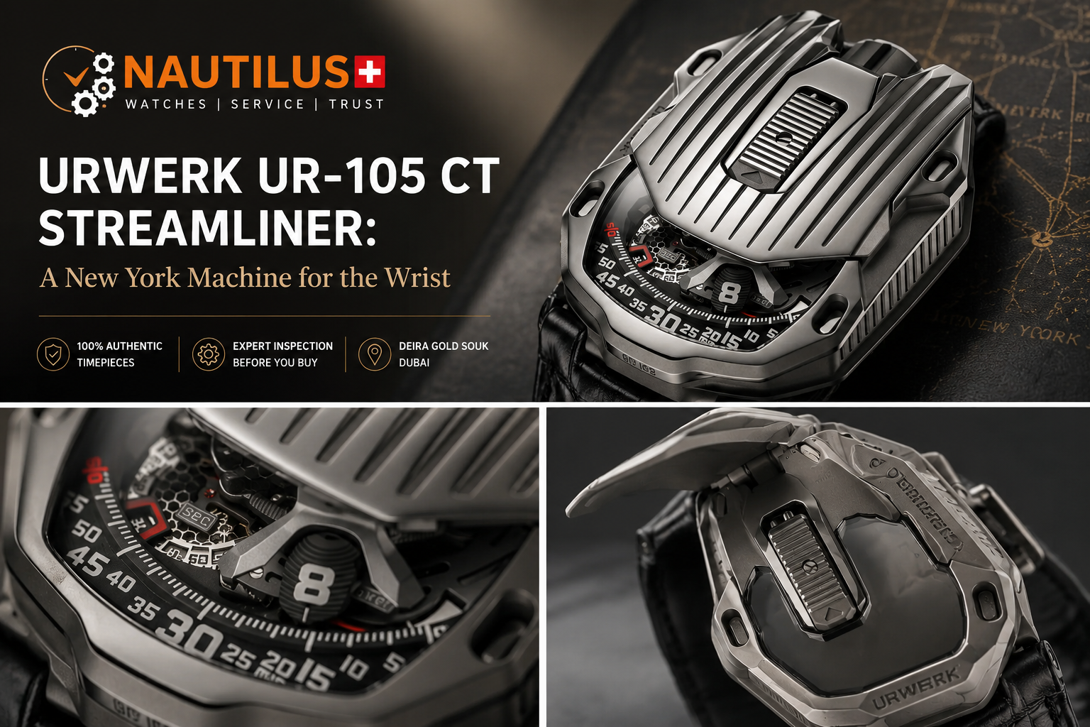URWERK UR-105 CT Streamliner limited-edition satellite-hour watch in Dubai