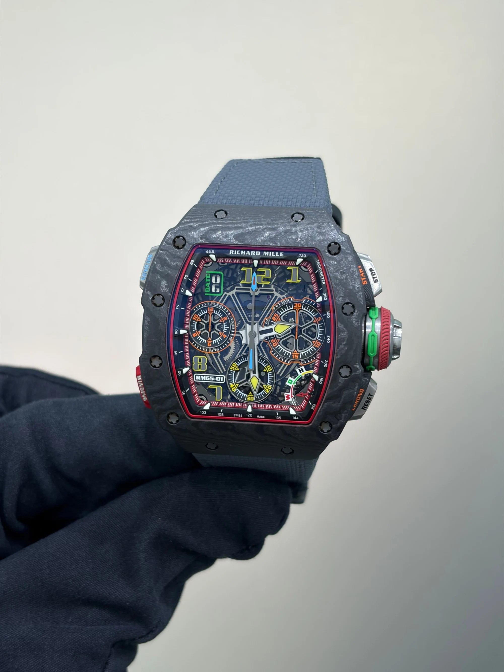 Richard Mille Rm65-01 Chronograph Carbon TPT Split Seconds Chronograph reference rm65-01 luxury watch — view 2