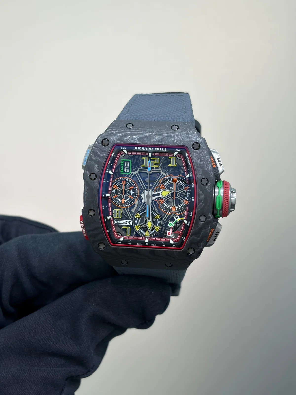 Richard Mille Rm65-01 Chronograph Carbon TPT Split Seconds Chronograph reference rm65-01 luxury watch — view 2