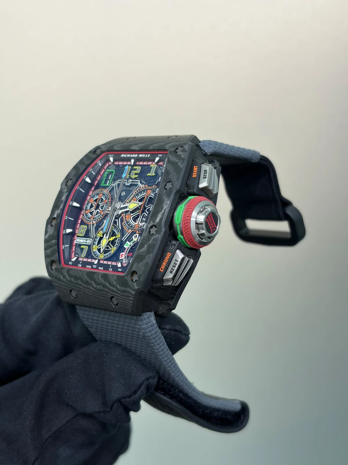 Richard Mille Rm65-01 Chronograph Carbon TPT Split Seconds Chronograph reference rm65-01 luxury watch — view 4