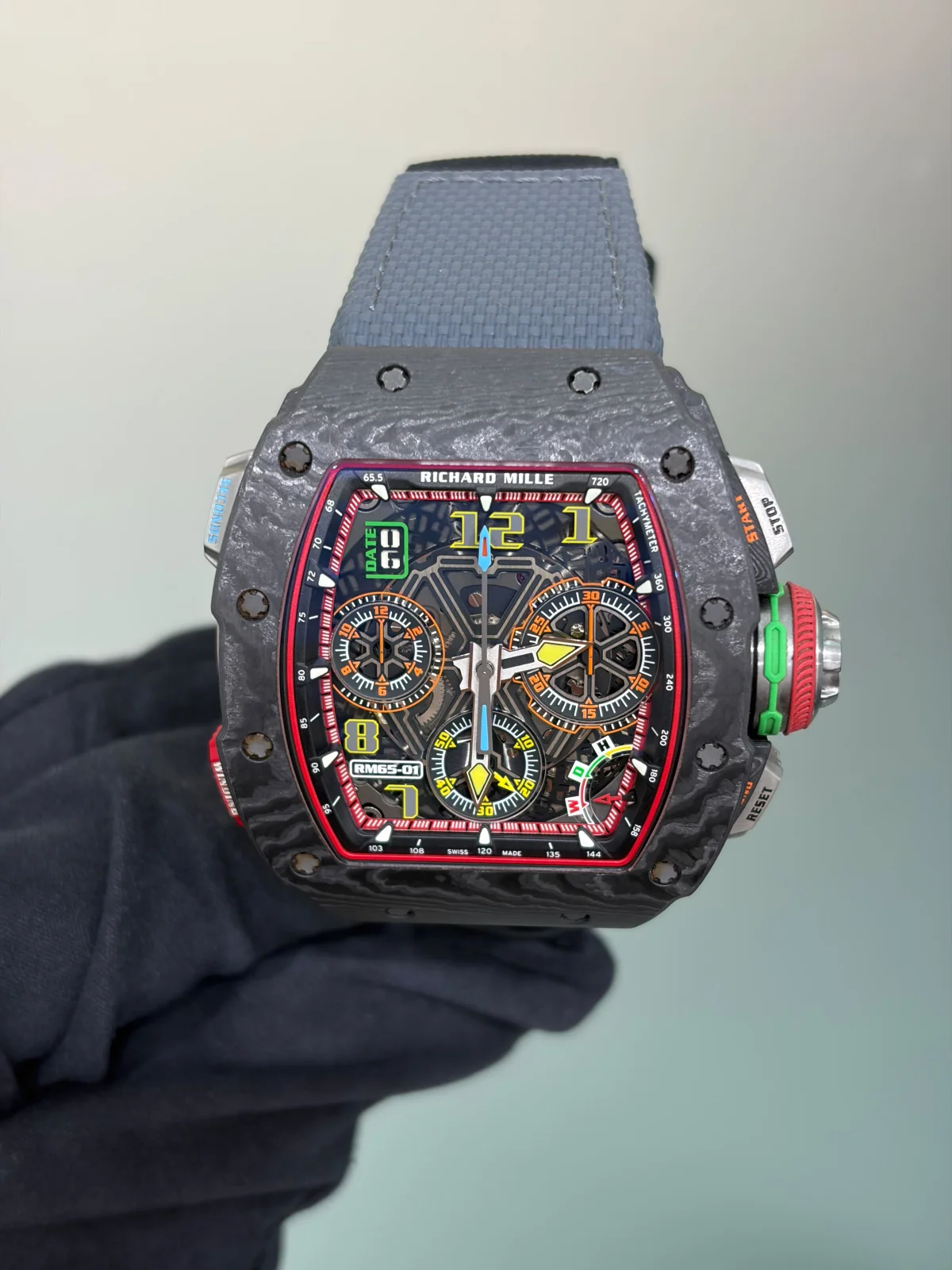 Richard Mille Rm65-01 Chronograph Carbon TPT Split Seconds Chronograph reference rm65-01 luxury watch — view 5