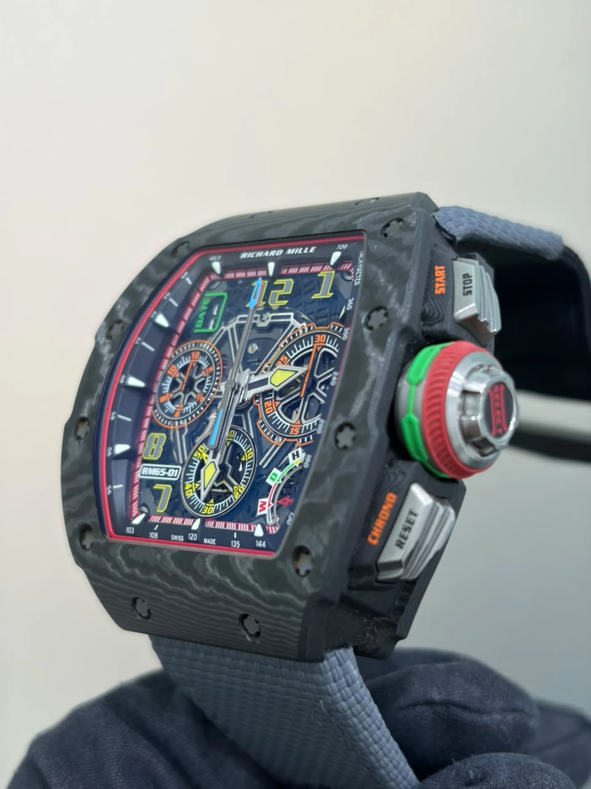 Richard Mille Rm65-01 Chronograph Carbon TPT Split Seconds Chronograph reference rm65-01 luxury watch — view 6