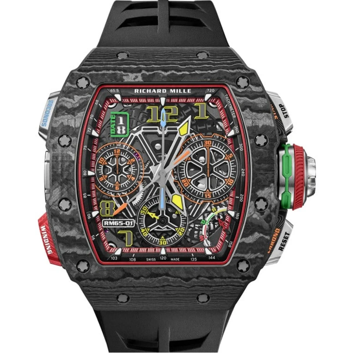 Richard Mille Rm65-01 Chronograph Carbon TPT Split Seconds Chronograph reference rm65-01 luxury watch