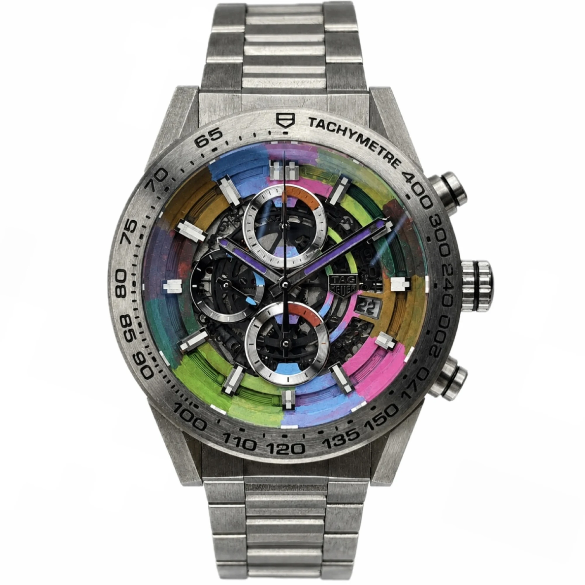 TAG Heuer Carrera Calibre Heuer 01 Custom Polychrome Ref. CAR2A8A.BF0707 — front view