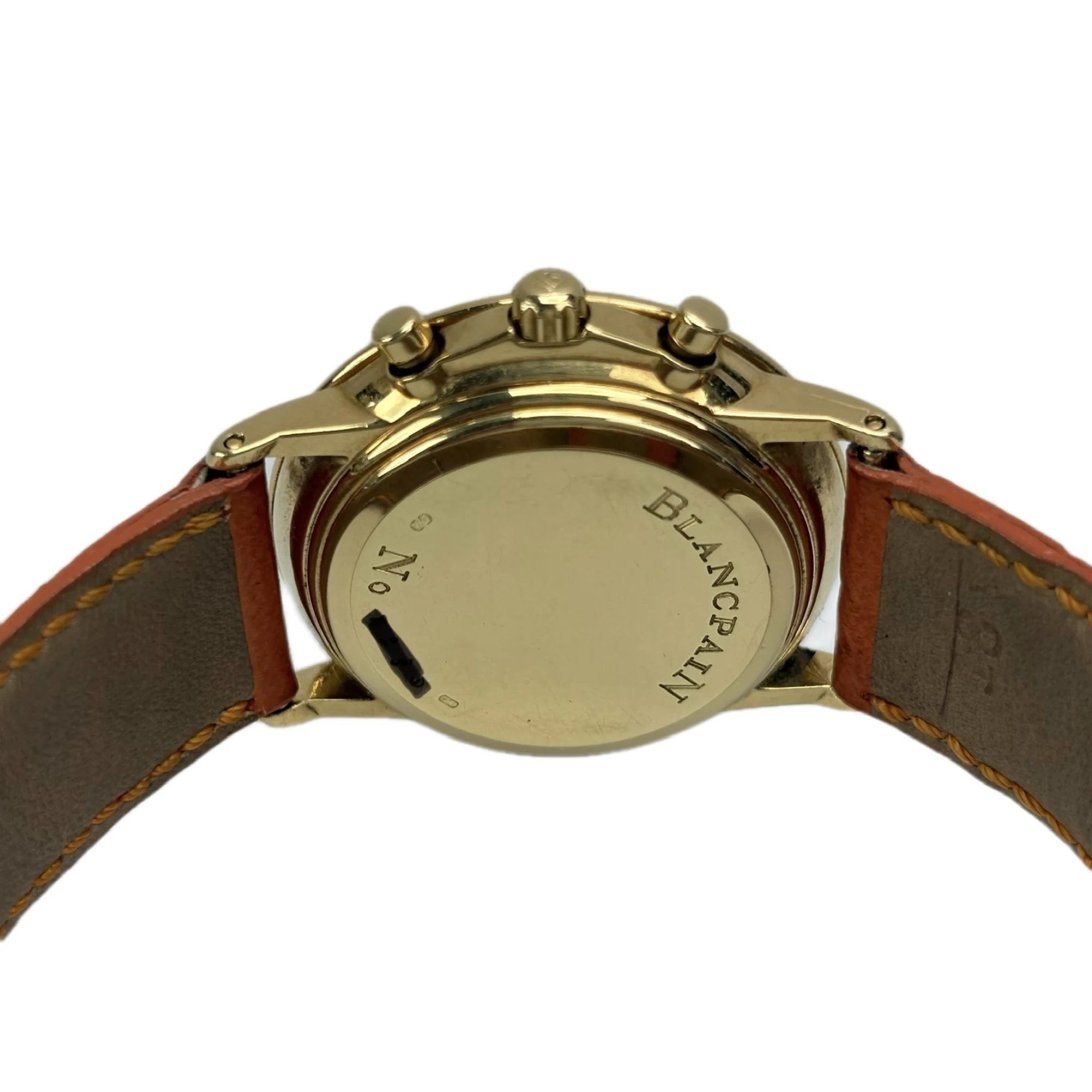 Blancpain Villeret Chronograph 1185-1418-55 — жёлтое золото, 34 мм, винтаж — фото 8