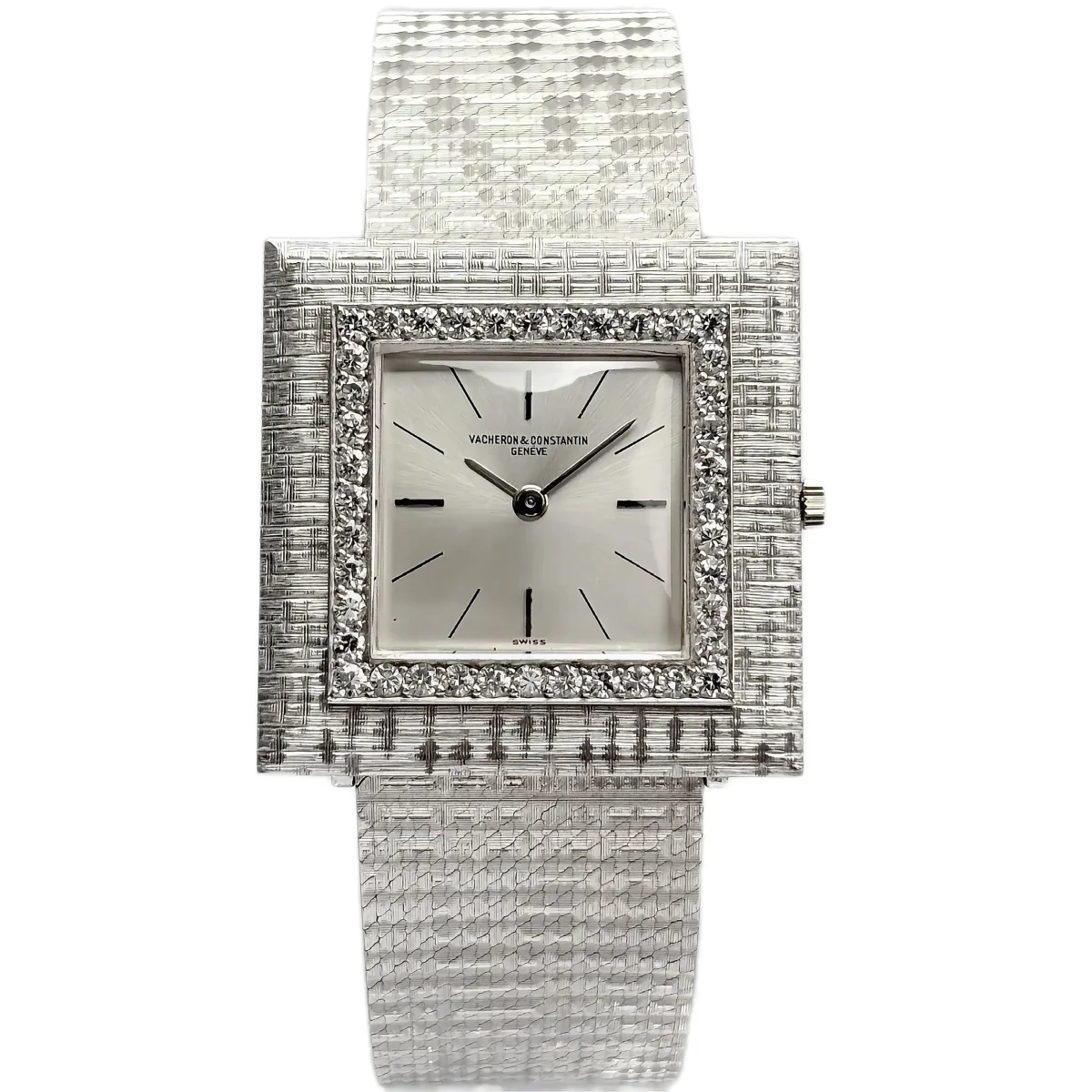Vacheron Constantin Vintage Diamond Watch Ref. 6638 — left three-quarter view