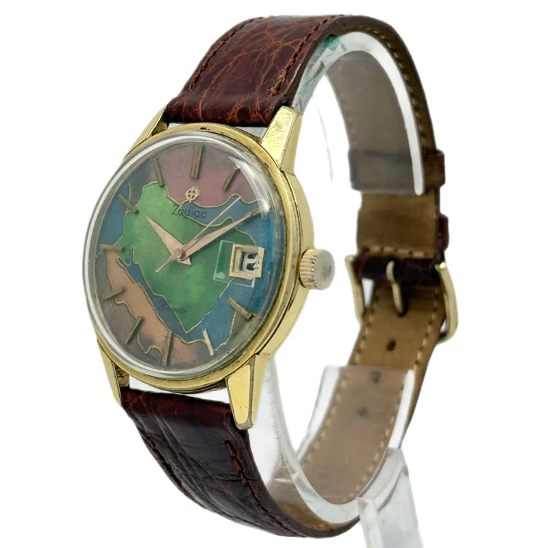Vintage Zodiac Middle East Map Dial – 35 mm Gold-Plated – view 2