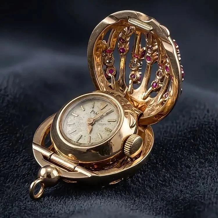 Vintage Piaget Necklace Watch – 19 mm Rose Gold — gallery view 3