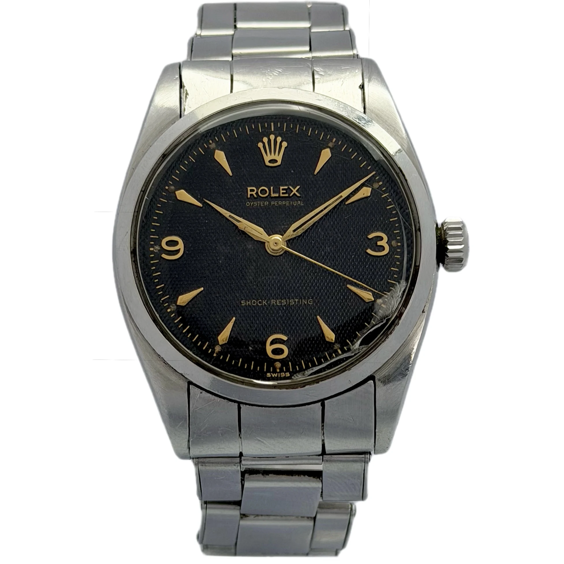 Rolex Oyster Perpetual 6352 — нержавеющая сталь, 36 мм, винтаж — вид спереди