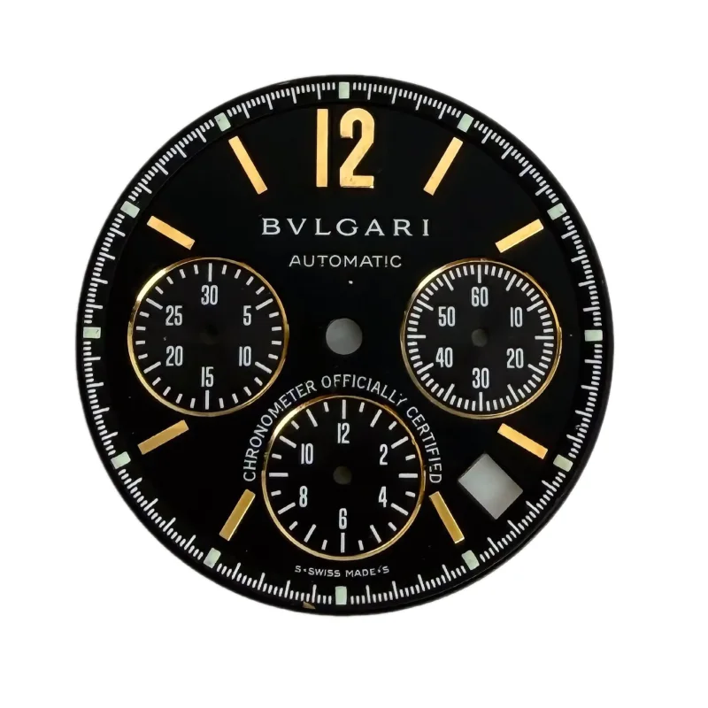 Bvlgari Automatic Chronometer Dial – Black, 30 mm