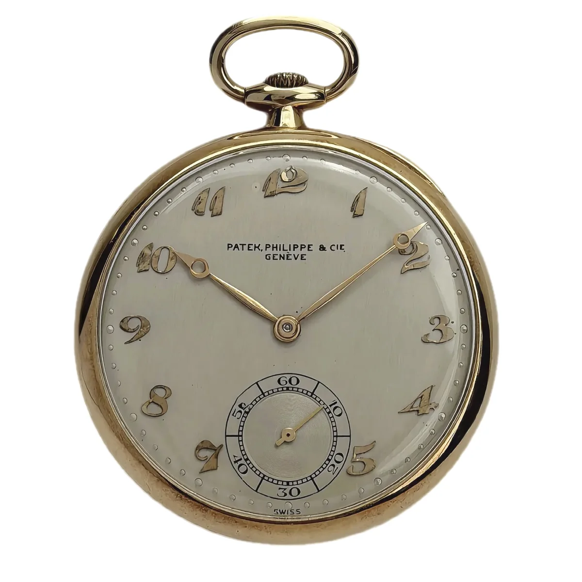 Patek Philippe Pocket Watch 417760 – 44 mm Yellow Gold · Silver dial