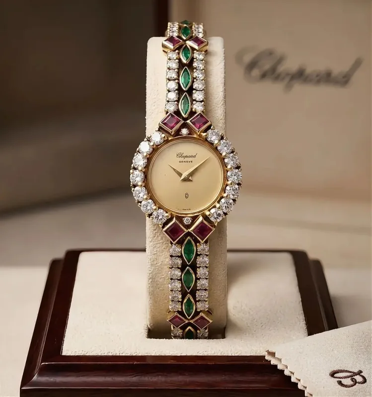 Vintage Chopard Diamonds 4053 – 18 mm Yellow Gold – view 2