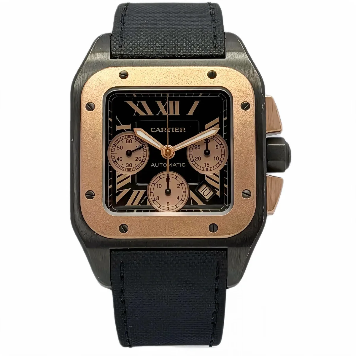 Cartier Santos 100 Chronograph W2020004 – Titanium & Rose Gold