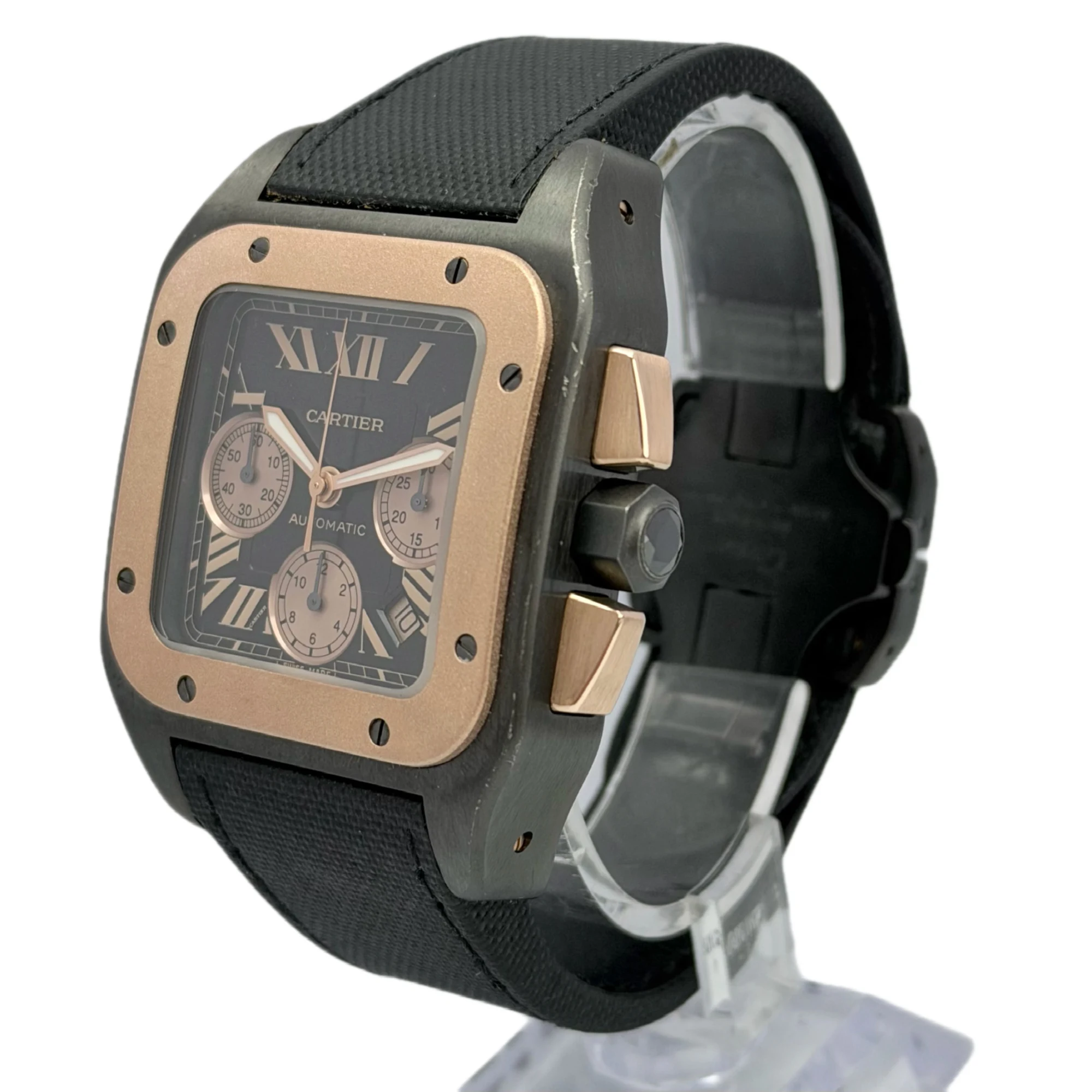 Cartier Santos 100 Chronograph W2020004 – Titanium & Rose Gold — gallery view 2