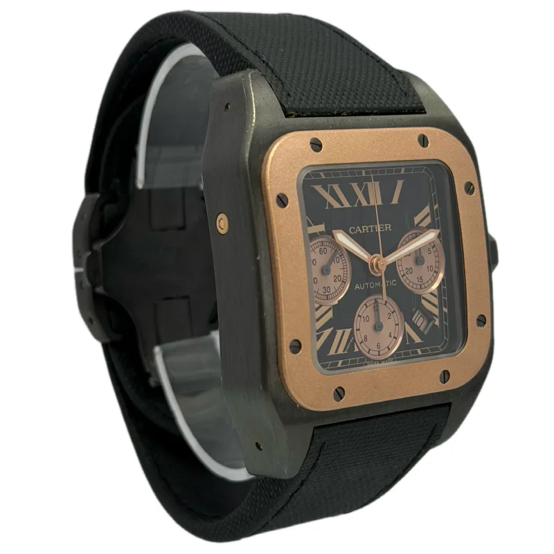 Cartier Santos 100 Chronograph W2020004 – Titanium & Rose Gold – view 3