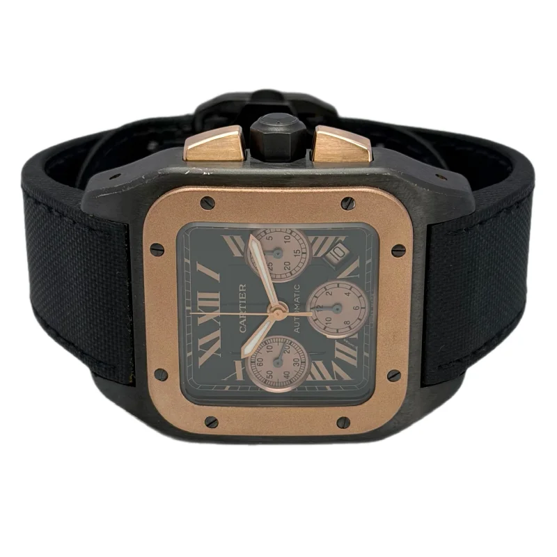 Cartier Santos 100 Chronograph W2020004 – Titanium & Rose Gold – view 4