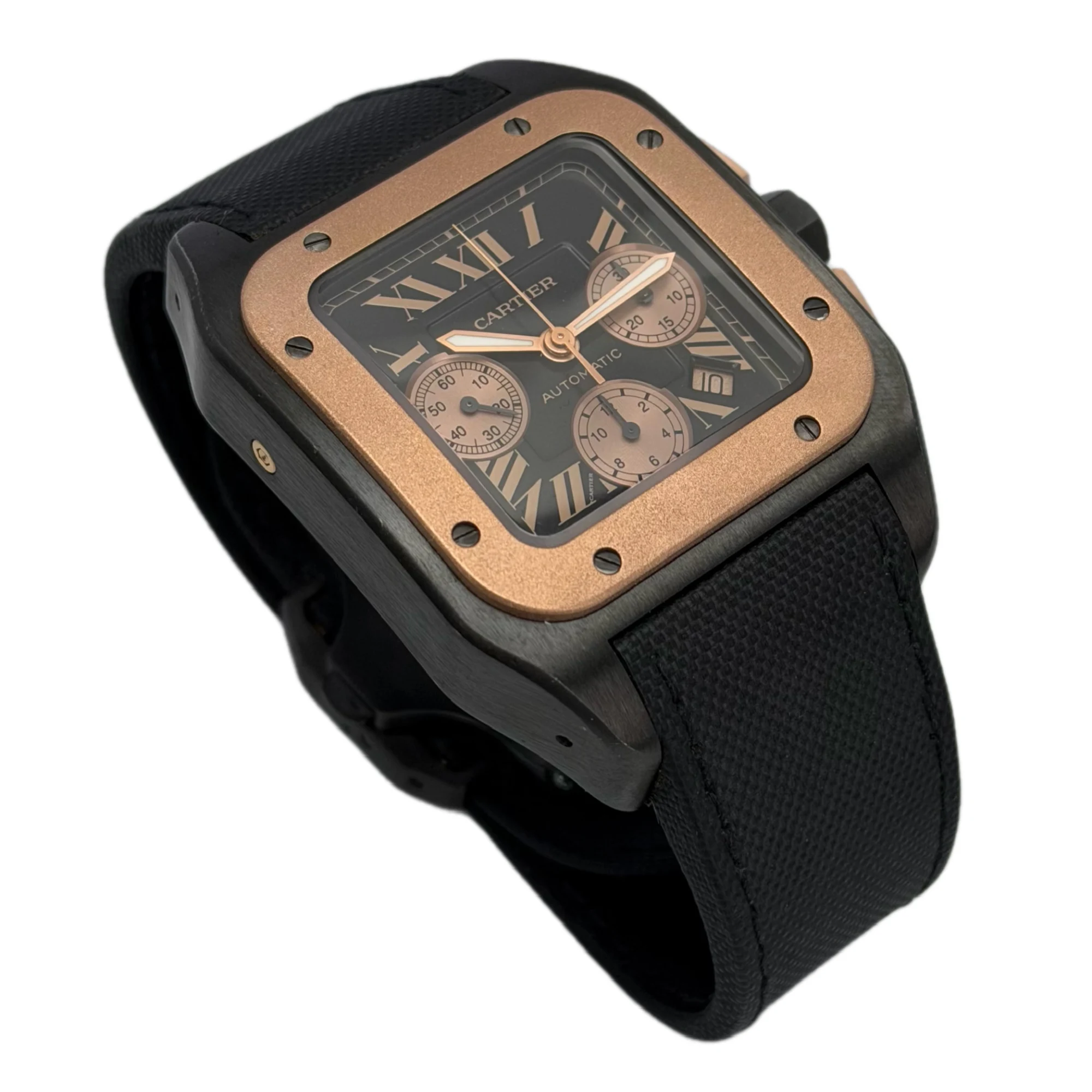 Cartier Santos 100 Chronograph W2020004 – Titanium & Rose Gold — gallery view 9