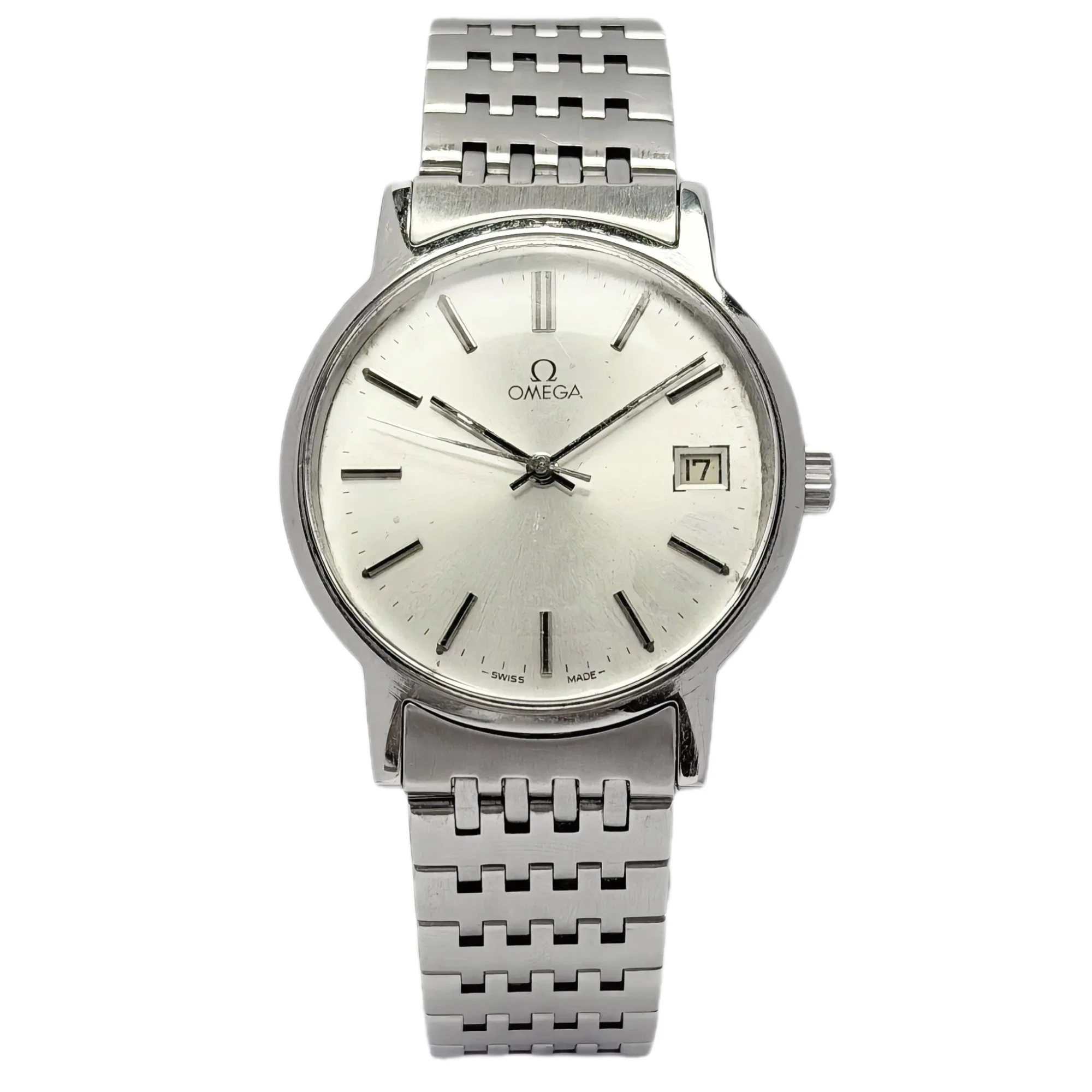 Vintage Omega Mechanical 136.0104 – 35 mm Steel — front view