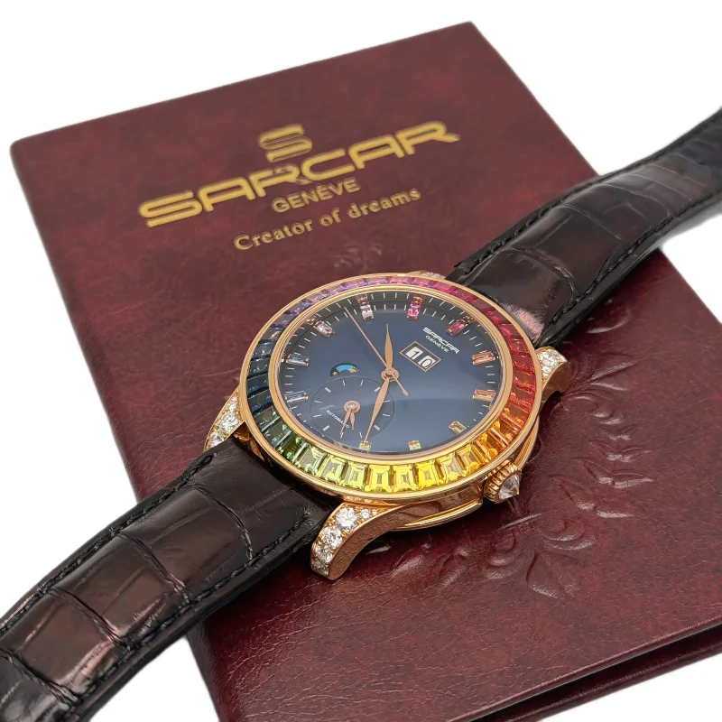 Sarcar Limited Edition A11238.R – Rose Gold, Moon Phase & Dual Time – view 3