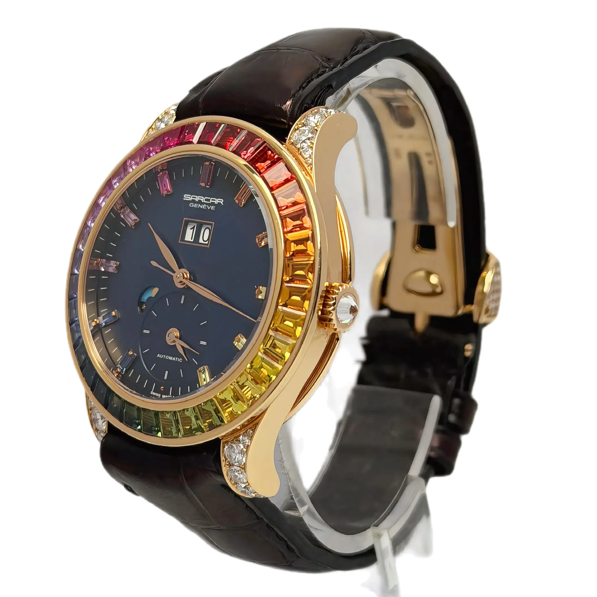 Sarcar Limited Edition A11238.R – Rose Gold, Moon Phase & Dual Time — gallery view 4