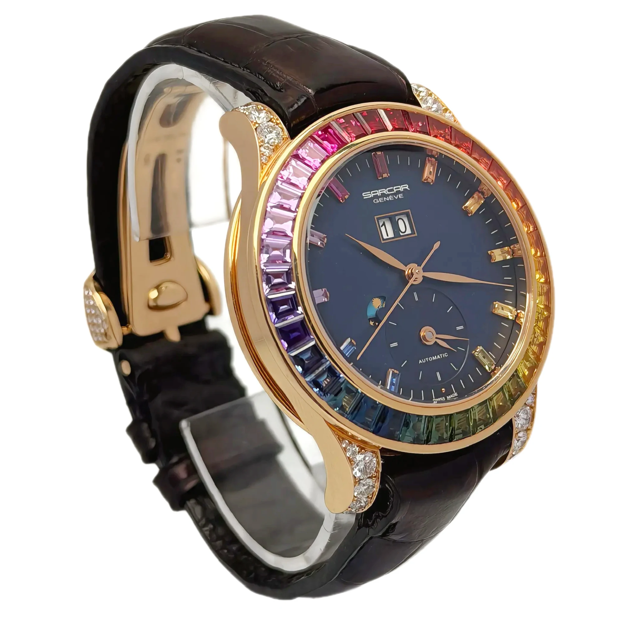Sarcar Limited Edition A11238.R – Rose Gold, Moon Phase & Dual Time — gallery view 5