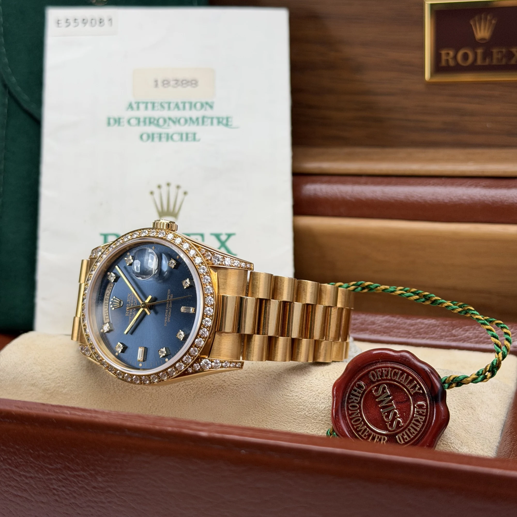 Rolex Day-Date 18388 Sultan Qaboos Emblem – 1991, 36 mm Yellow Gold — gallery view 4